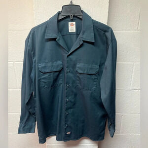 Dickies Men's Work Utility Blue Shirt Size Large